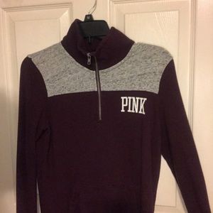 PINK VICTORIA S. HALF ZIP ☃️